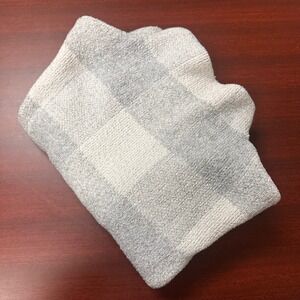 Christian Siriano New York Gray White Plaid Turtleneck Sweater‎ Womens Small